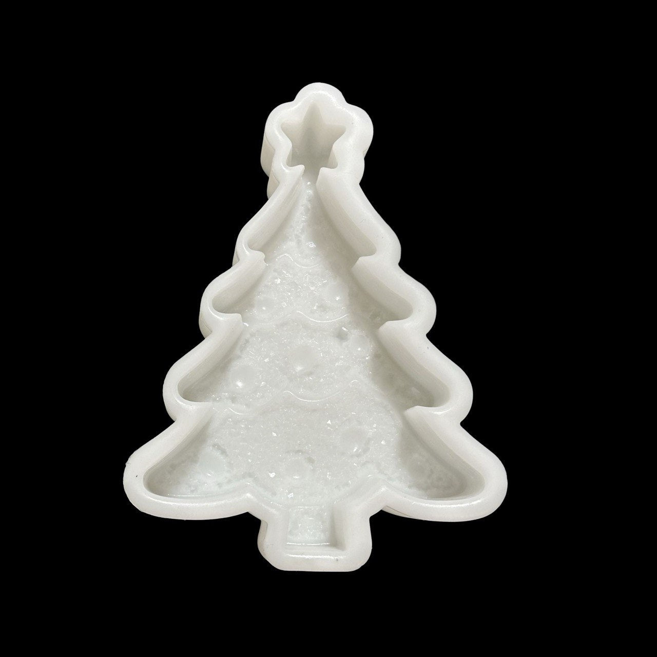Large Christmas Tree Silicone Mold with Crystal Texture - Ideas Decor Shop