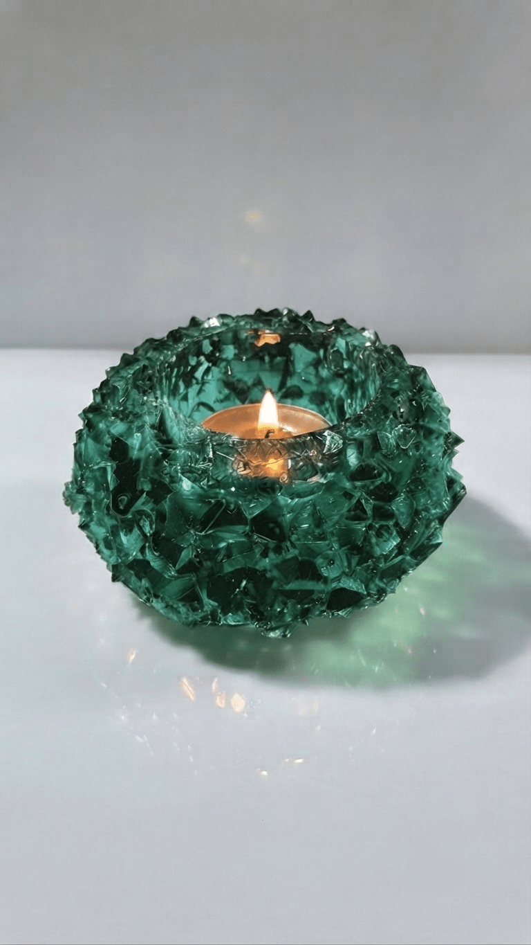 Large Crystal tealight holder Silicone Mold - Ideas Decor Shop