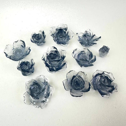 Large Floral Set 3D Silicone Resin Molds - 11 Small Flower Designs - Ideas Decor Shop