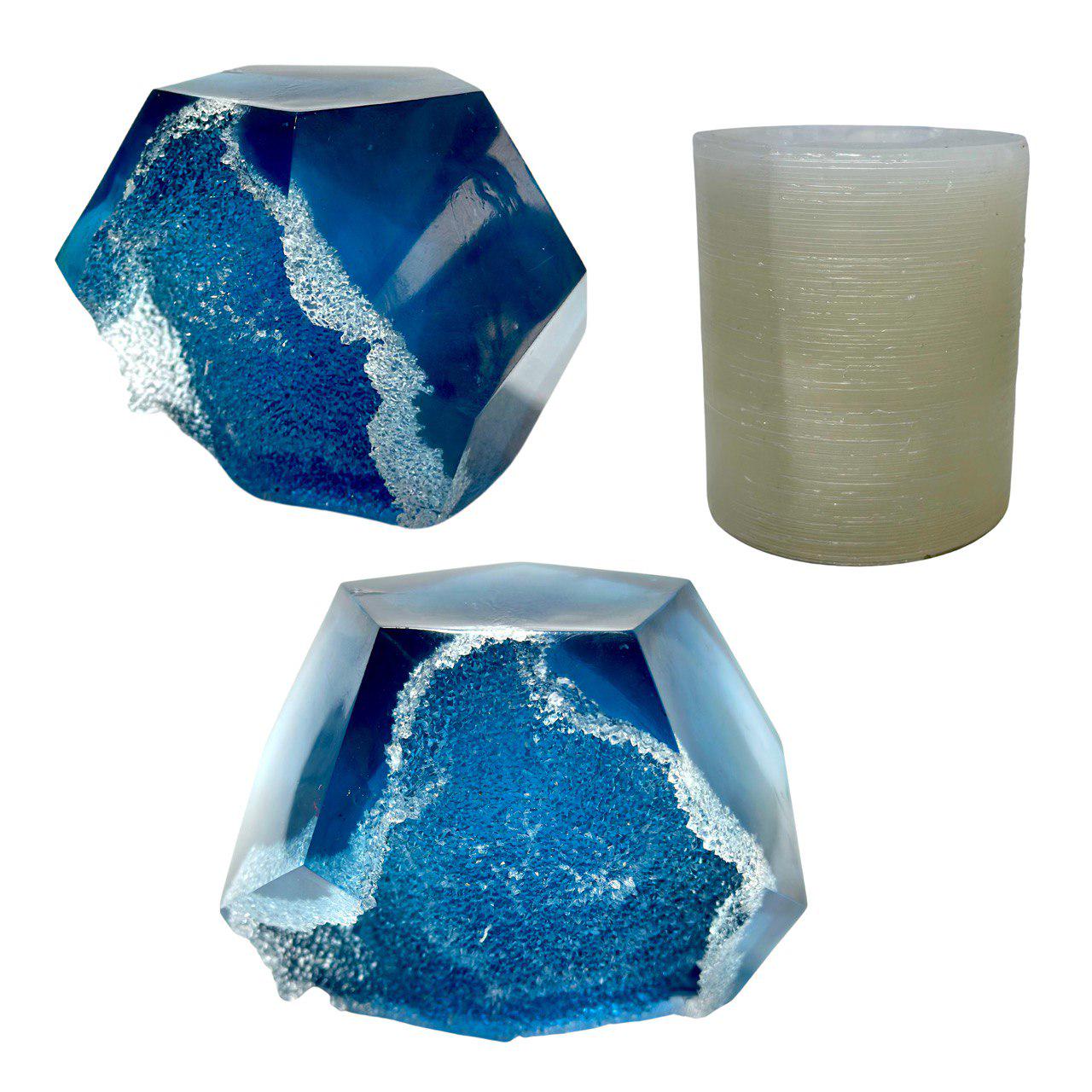 Large Geode Crystal Silicone Mold for Resin Crafting - Faceted Sphere Shape - Ideas Decor Shop
