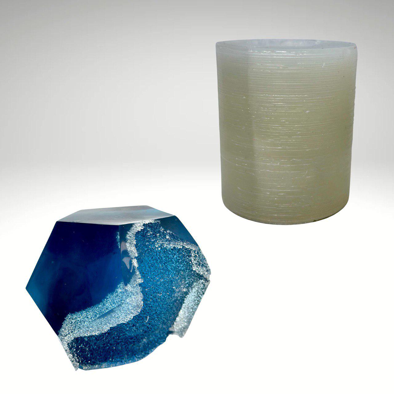 Large Geode Crystal Silicone Mold for Resin Crafting - Faceted Sphere Shape - Ideas Decor Shop