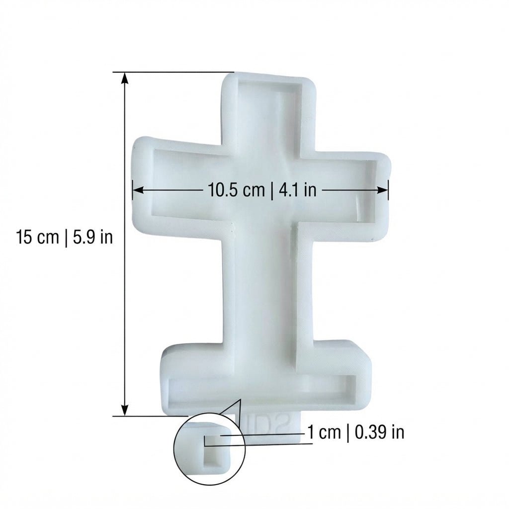 Large Glossy Cross Silicone Mold for Resin Casting - Ideas Decor Shop
