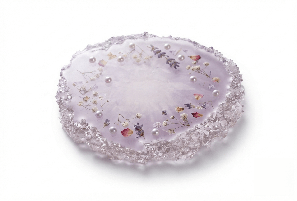 Large Organic Crystal Edge Tray Silicone Mold – 20 x 18 cm - Ideas Decor Shop