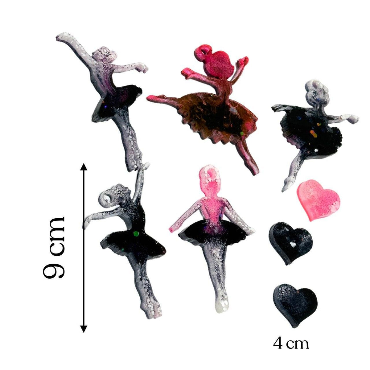 Large Silicone Ballerina Mold Set - 5-Piece - for Resin, Epoxy Art - Ideas Decor Shop