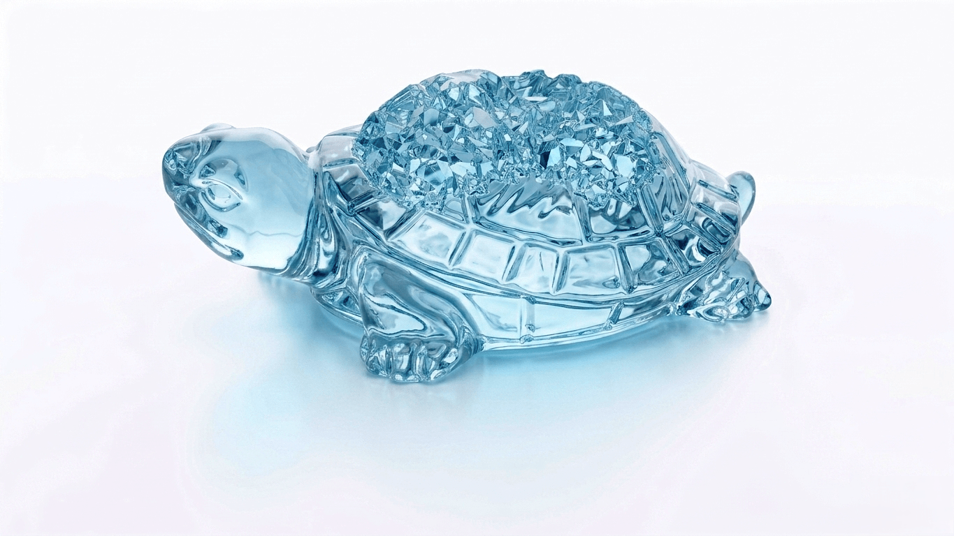 Large Turtle Silicone Mold with Crystal Druzy Texture - Ideas Decor Shop