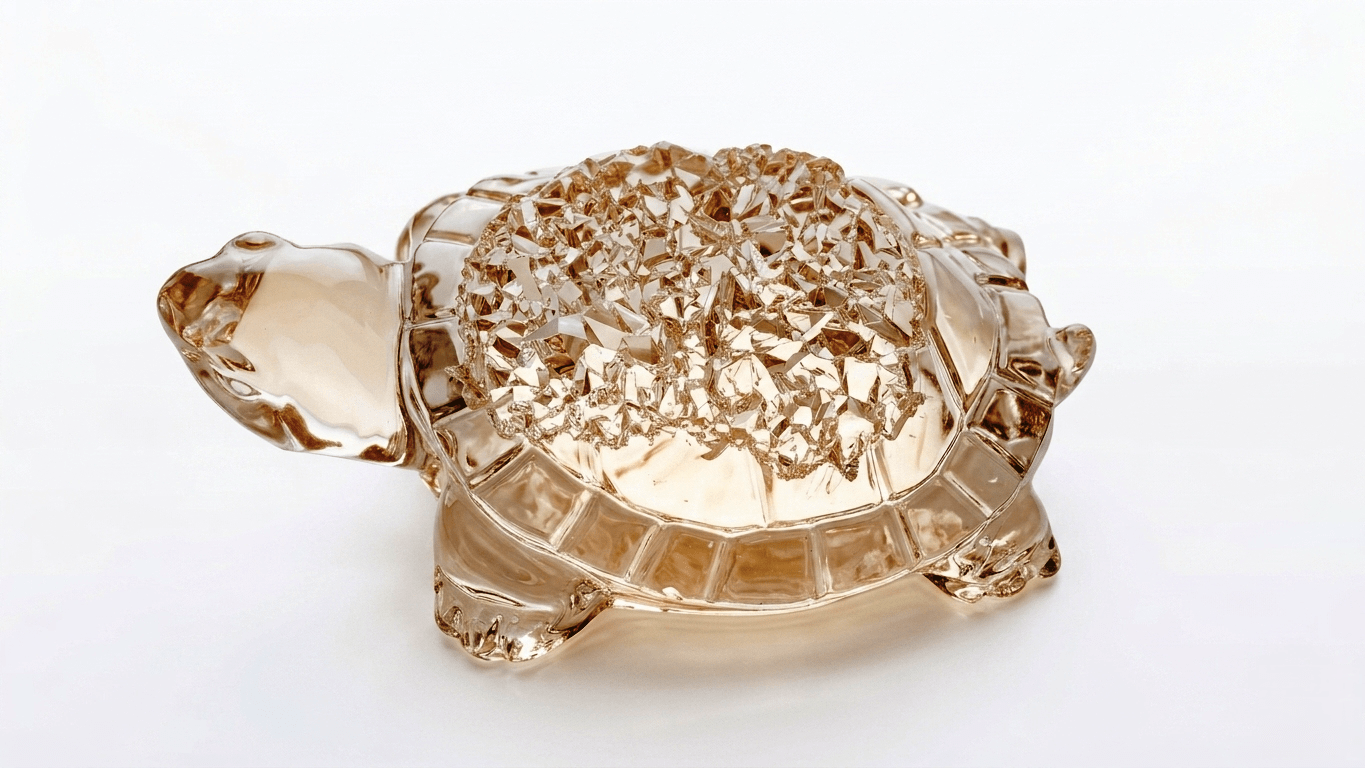 Large Turtle Silicone Mold with Crystal Druzy Texture - Ideas Decor Shop