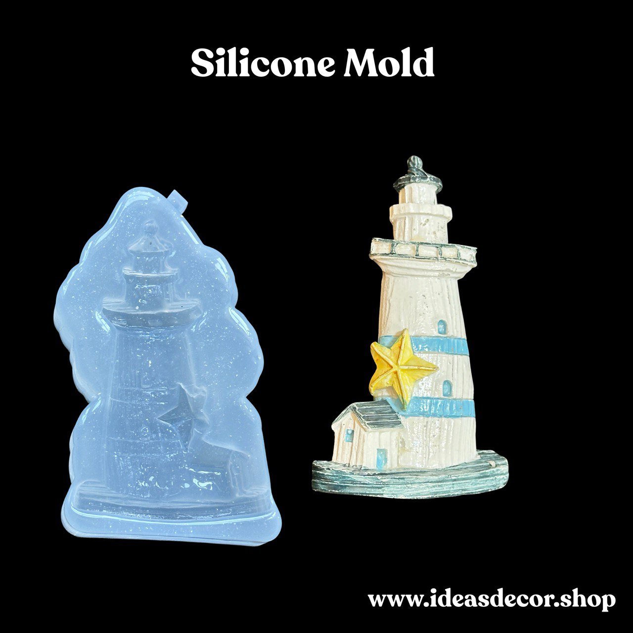 Lighthouse Silicone Mold – Nautical Resin Mold - Ideas Decor Shop