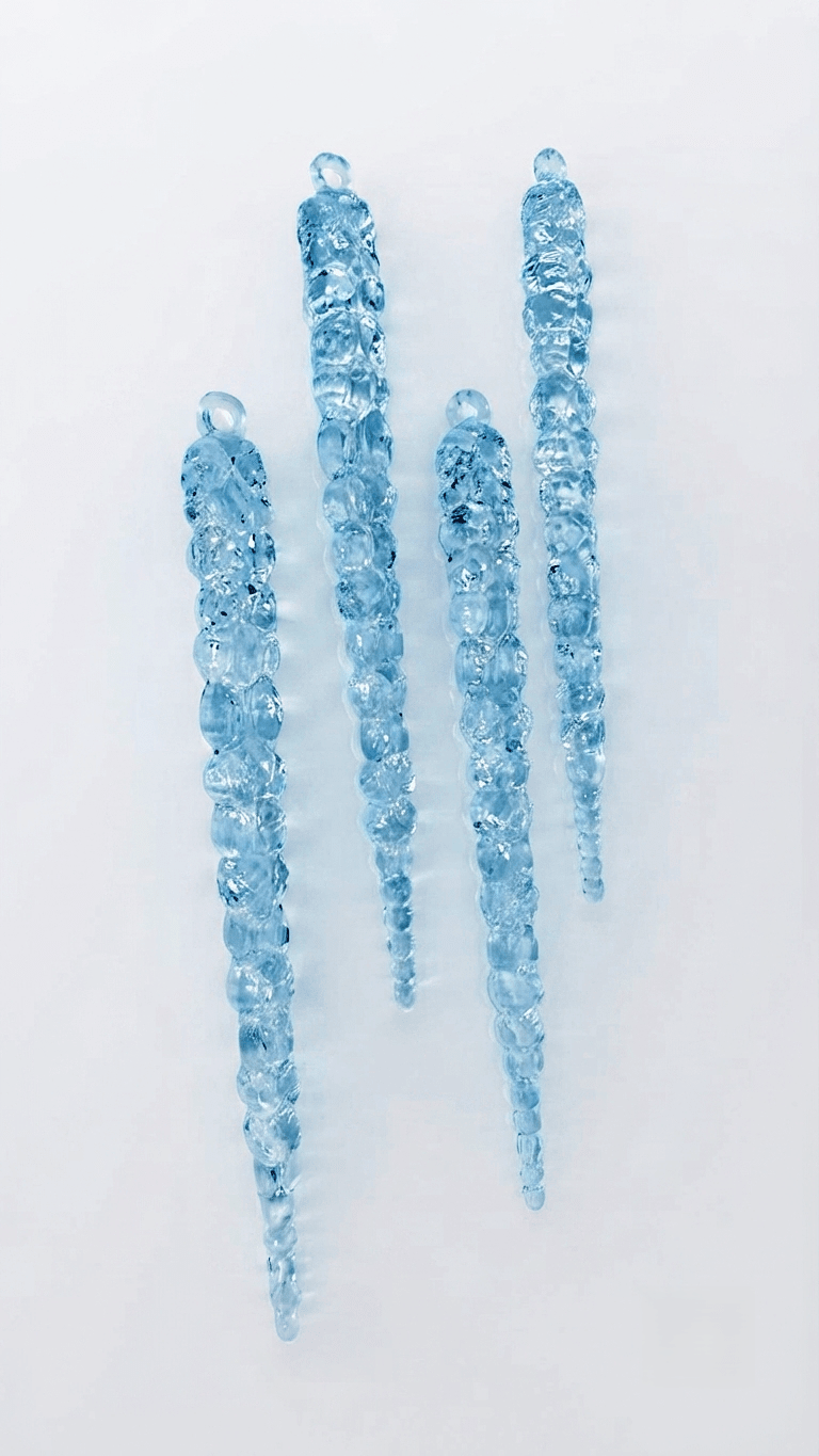 Long Crystal Icicles Silicone Mold | Set of 4 Icicle Casting Moulds - Ideas Decor Shop