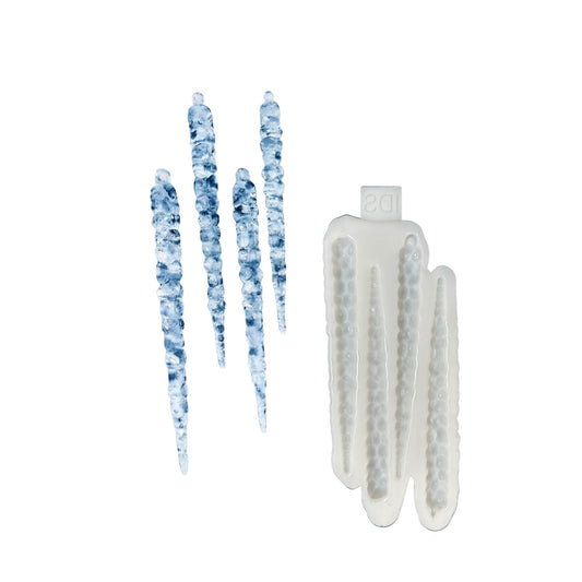 Long Crystal Icicles Silicone Mold | Set of 4 Icicle Casting Moulds - Ideas Decor Shop