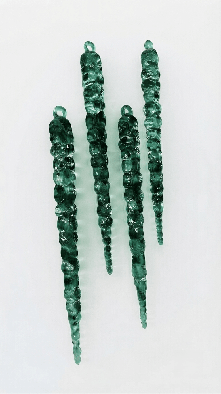 Long Crystal Icicles Silicone Mold | Set of 4 Icicle Casting Moulds - Ideas Decor Shop