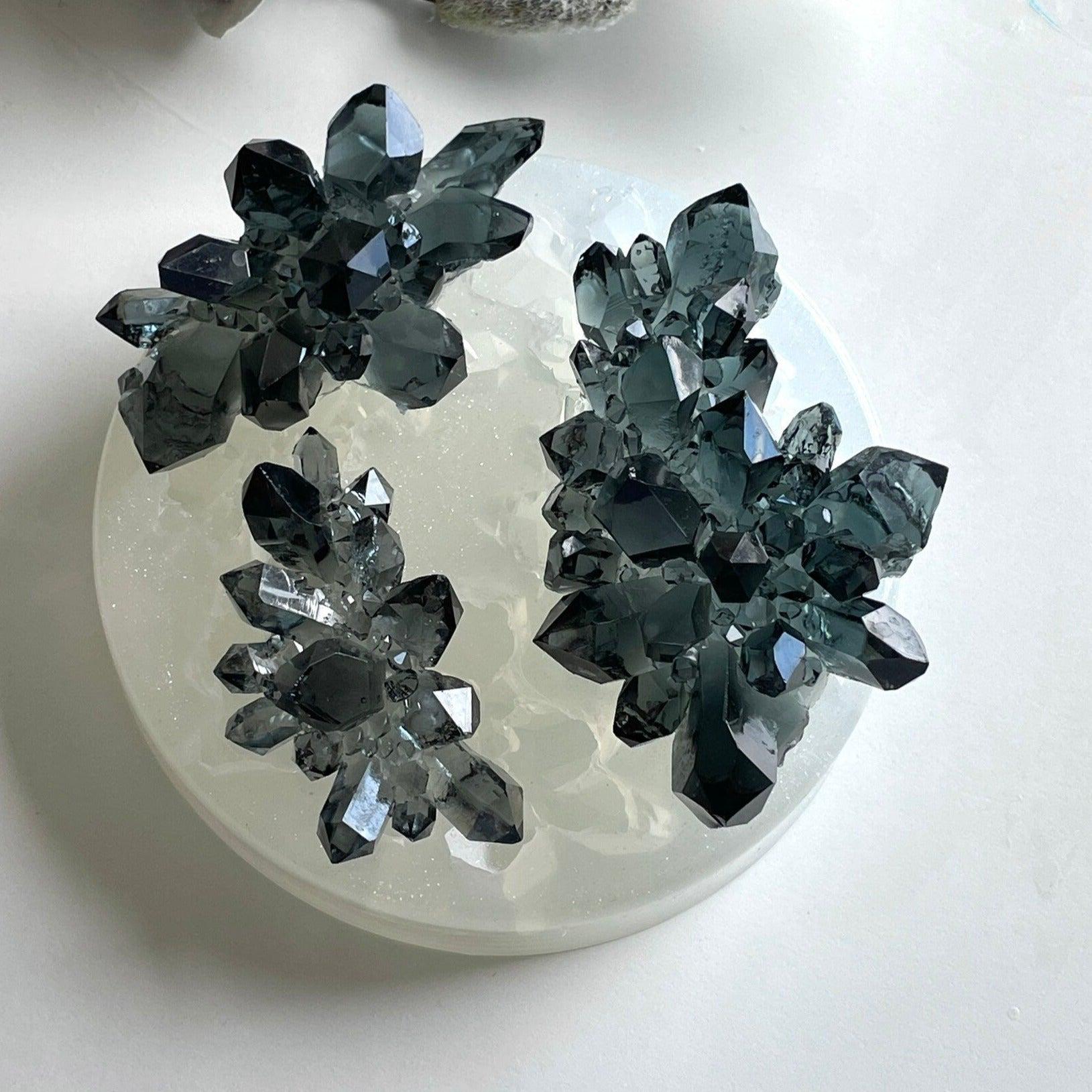 Luxury Crystal Cluster 3 Set Resin Mold - Amethyst Crystal - Ideas Decor Shop