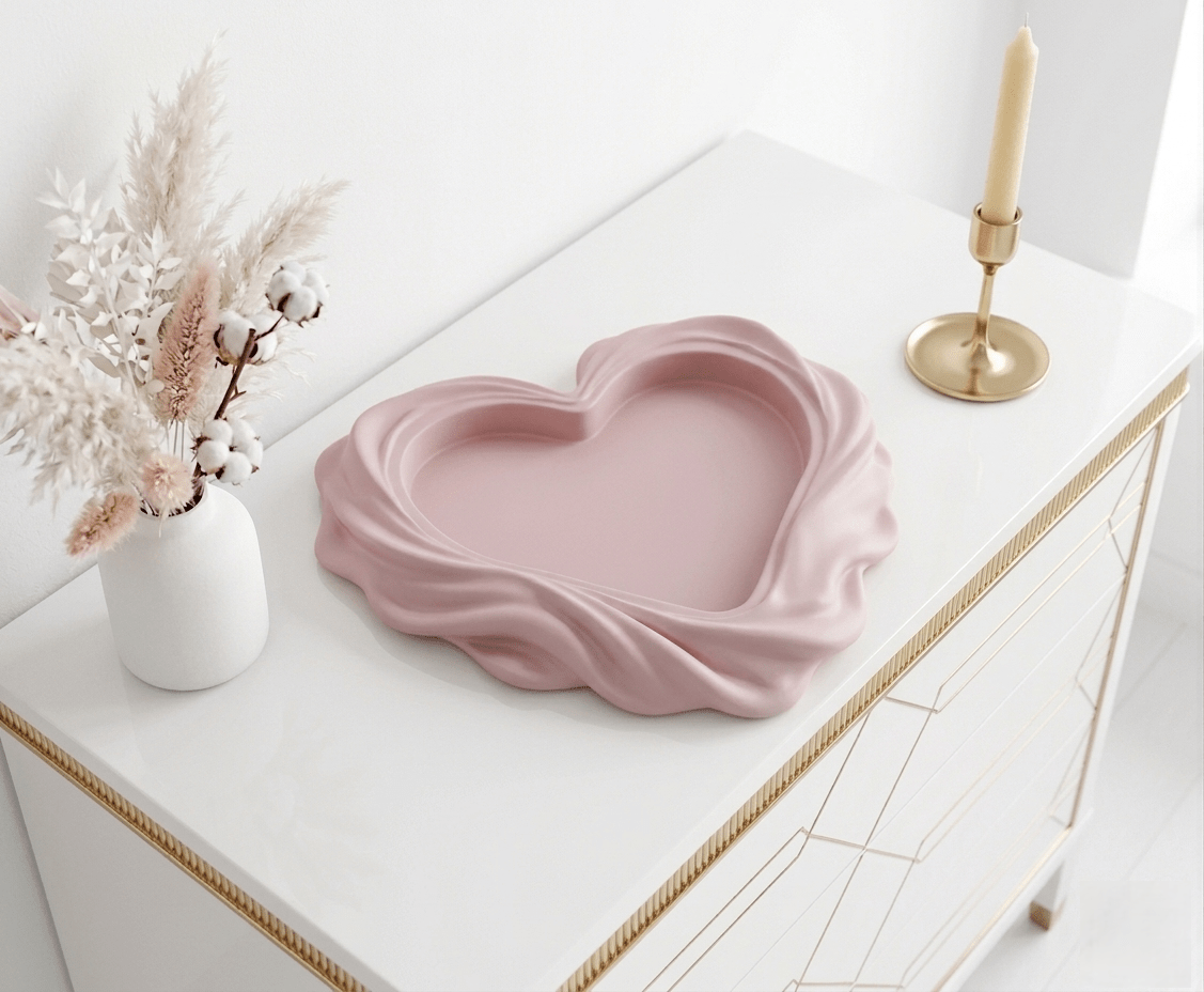 Matte Heart Tray Silicone Mold - Ideas Decor Shop