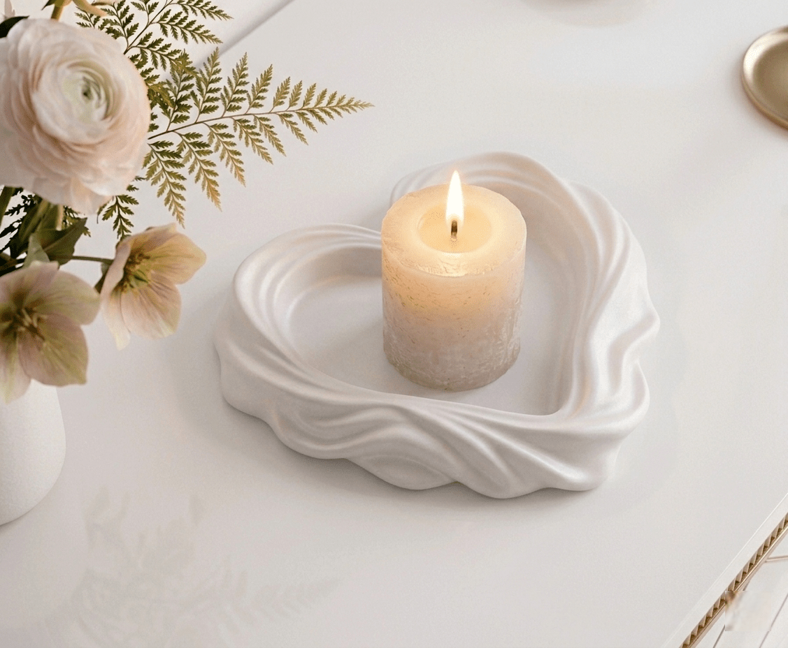 Matte Heart Tray Silicone Mold - Ideas Decor Shop