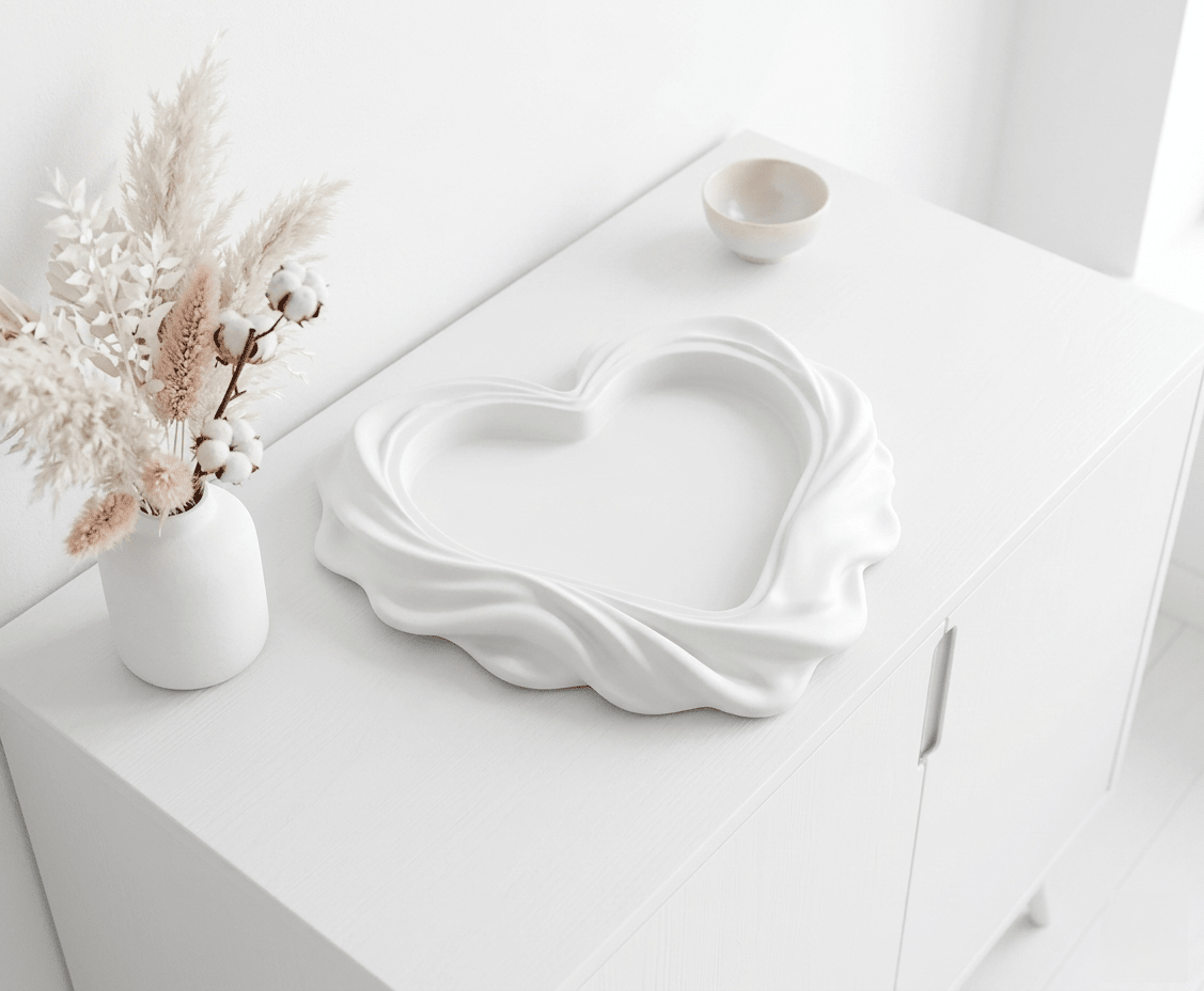 Matte Heart Tray Silicone Mold - Ideas Decor Shop