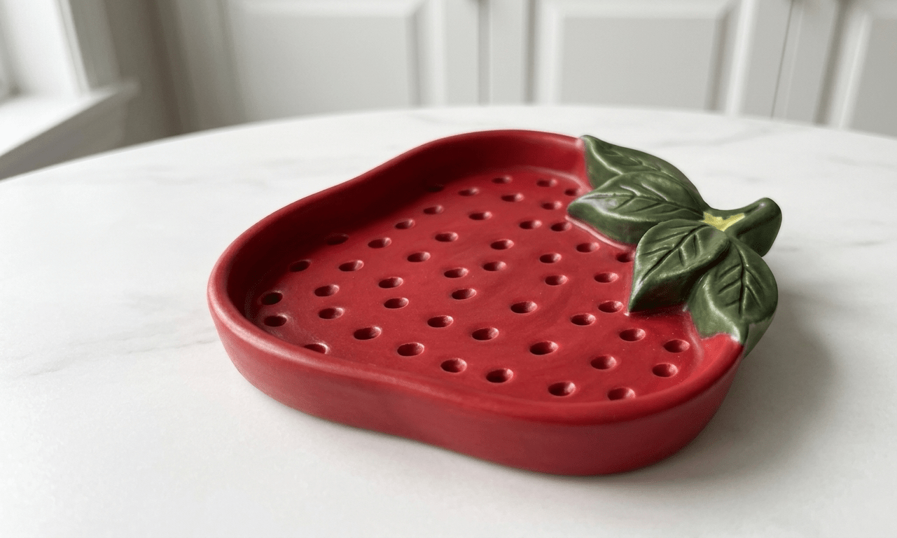 Matte Realistic Strawberry Tray Silicone Mold - Ideas Decor Shop
