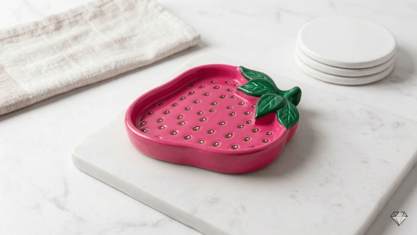 Matte Realistic Strawberry Tray Silicone Mold - Ideas Decor Shop