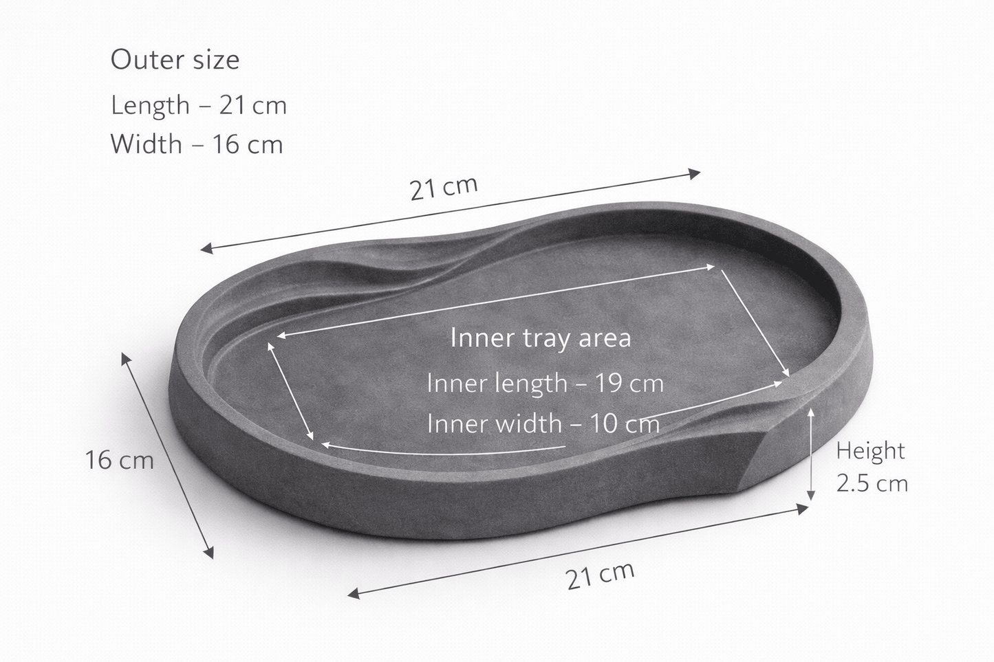 Matte Silicone Mold Stone Tray - Ideas Decor Shop