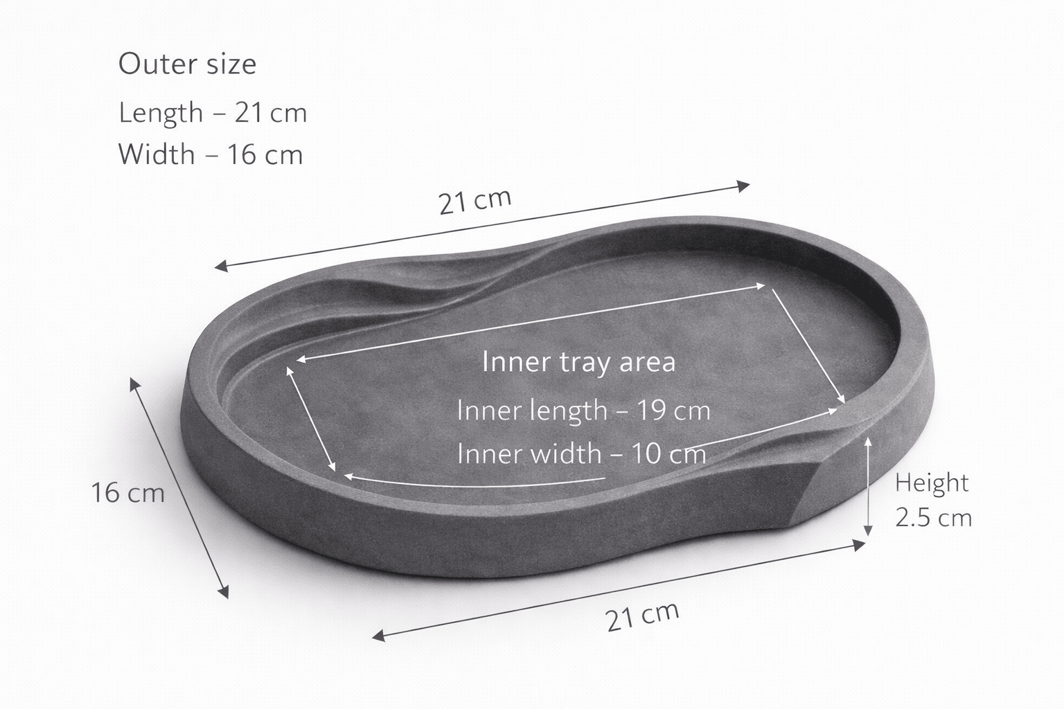 Matte Silicone Mold Stone Tray - Ideas Decor Shop