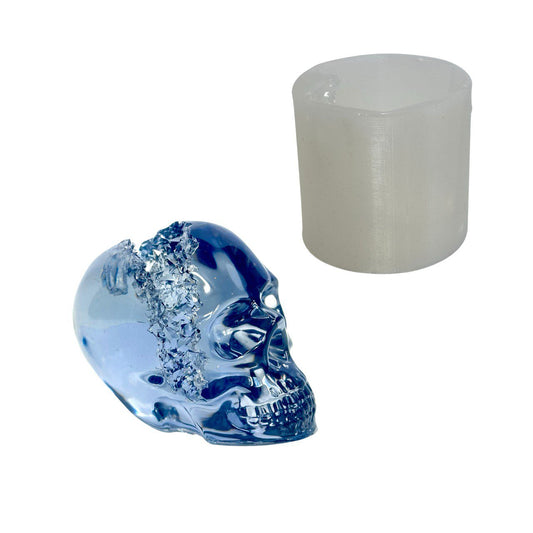 Medium Crystal Geode Skull Silicone Mold - Ideas Decor Shop