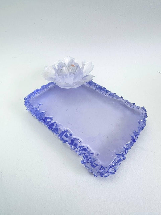 Medium Rectangular Silicone Tray Mold with Crystal Edges for Resin - Ideas Decor Shop