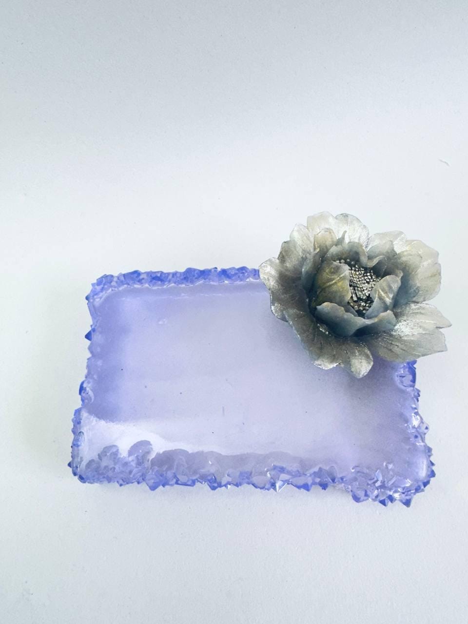Medium Rectangular Silicone Tray Mold with Crystal Edges for Resin - Ideas Decor Shop
