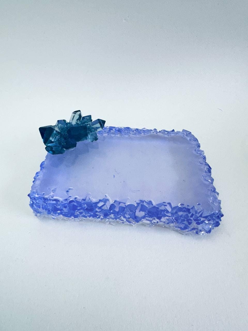 Medium Rectangular Silicone Tray Mold with Crystal Edges for Resin - Ideas Decor Shop