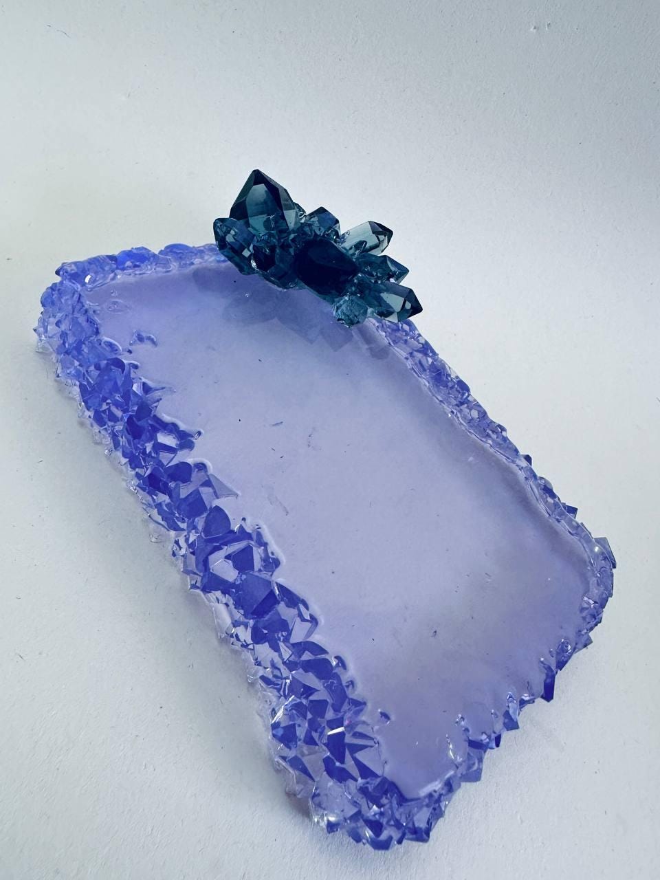 Medium Rectangular Silicone Tray Mold with Crystal Edges for Resin - Ideas Decor Shop