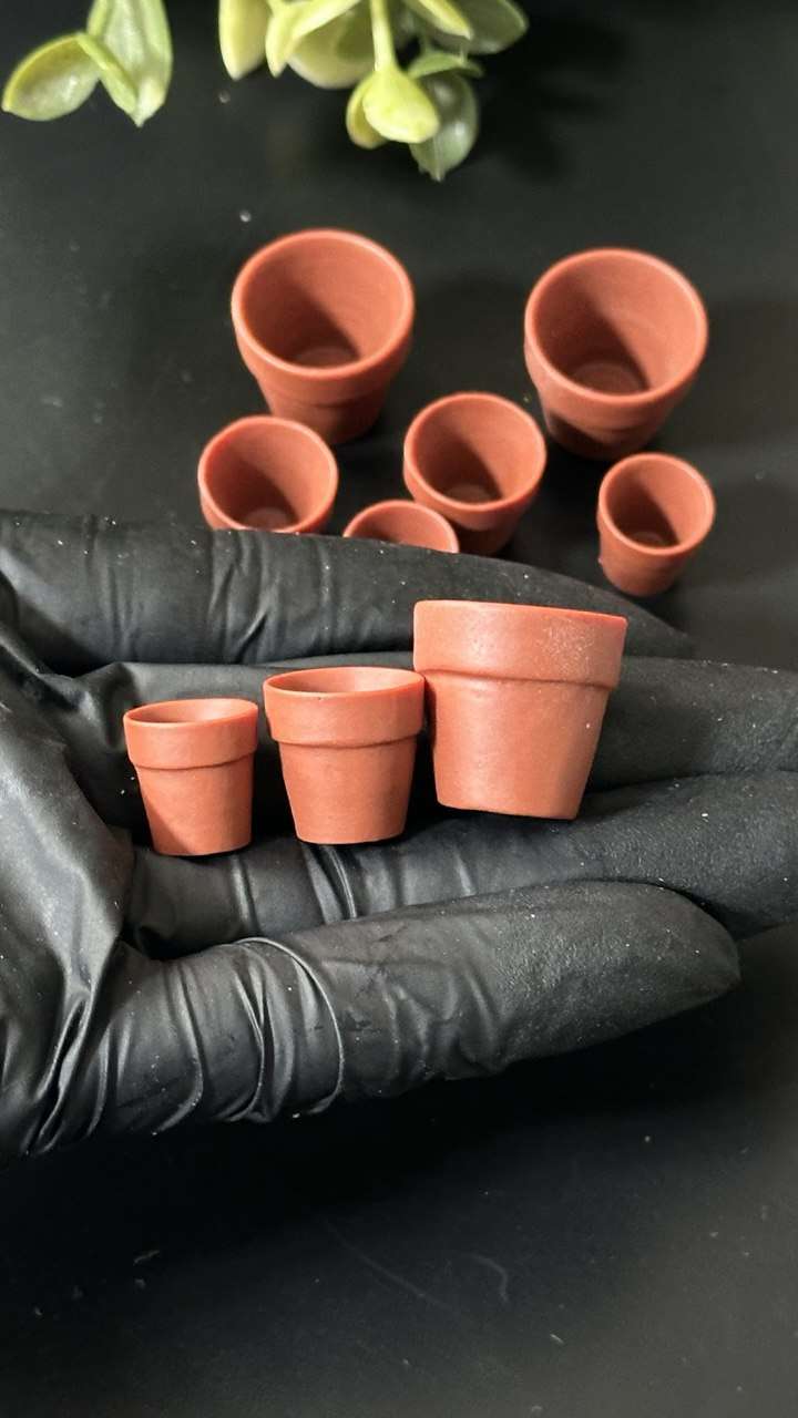 ceramic flower pot molds Mini Flower Pot Silicone Mold for Resin, Clay, Wax & Plaster
