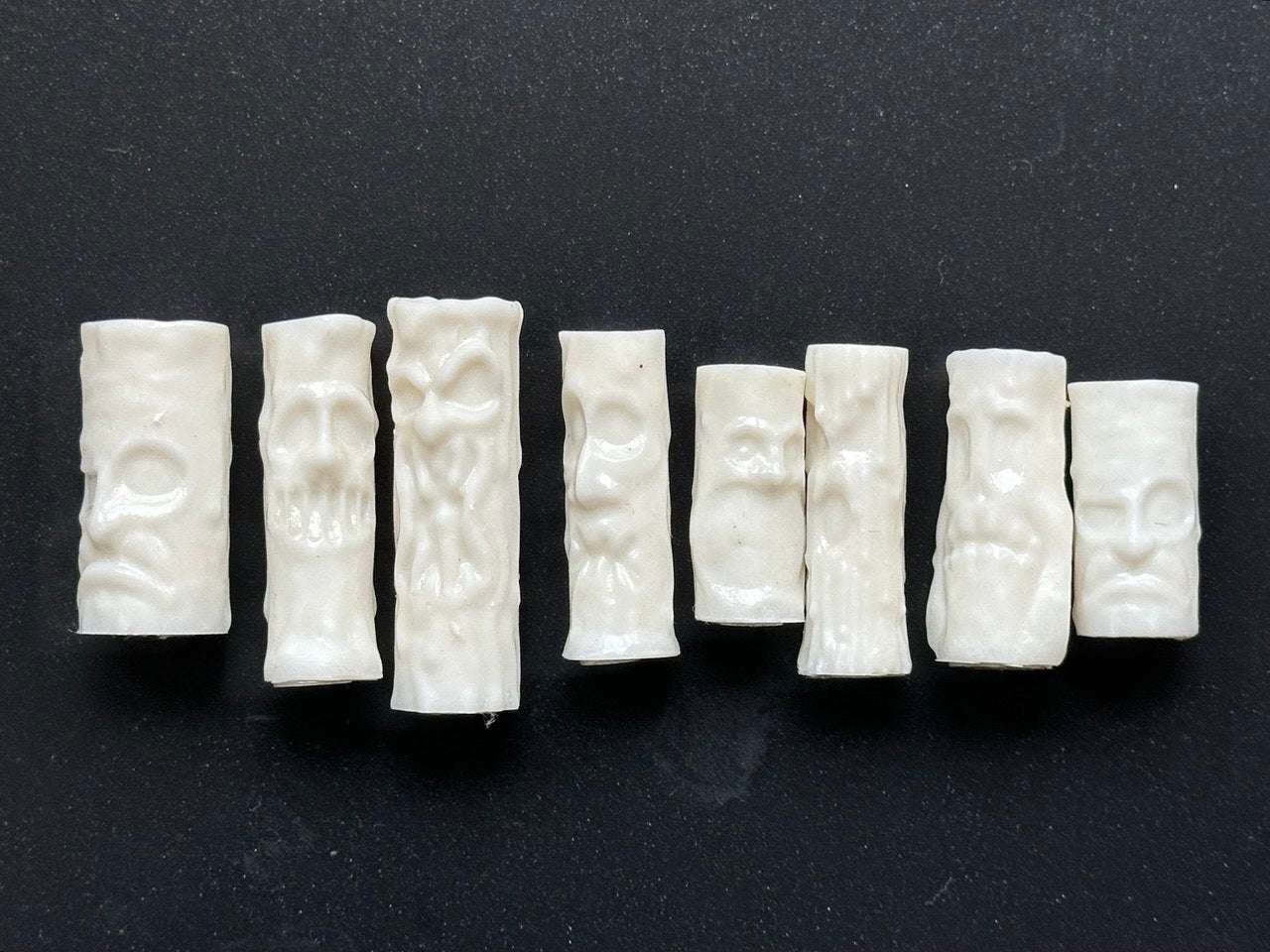 Mini Horror Face Charms – Set of 8 Creepy Totem Figures - Ideas Decor Shop