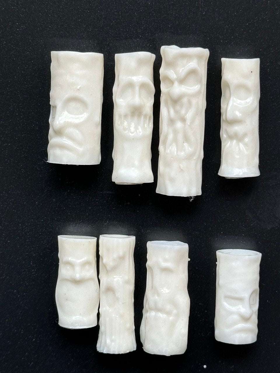 Mini Horror Face Charms – Set of 8 Creepy Totem Figures - Ideas Decor Shop
