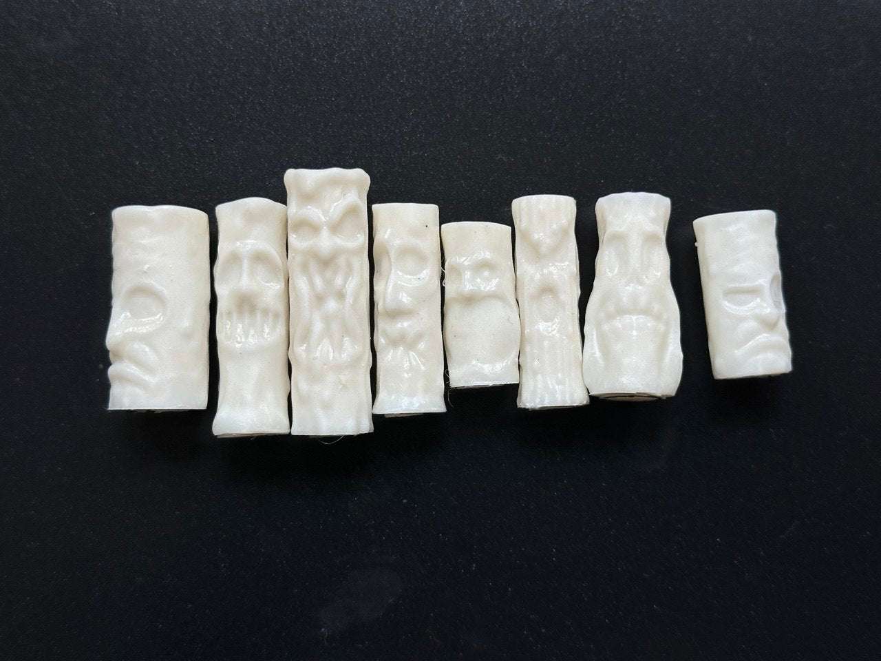 Mini Horror Face Charms – Set of 8 Creepy Totem Figures - Ideas Decor Shop
