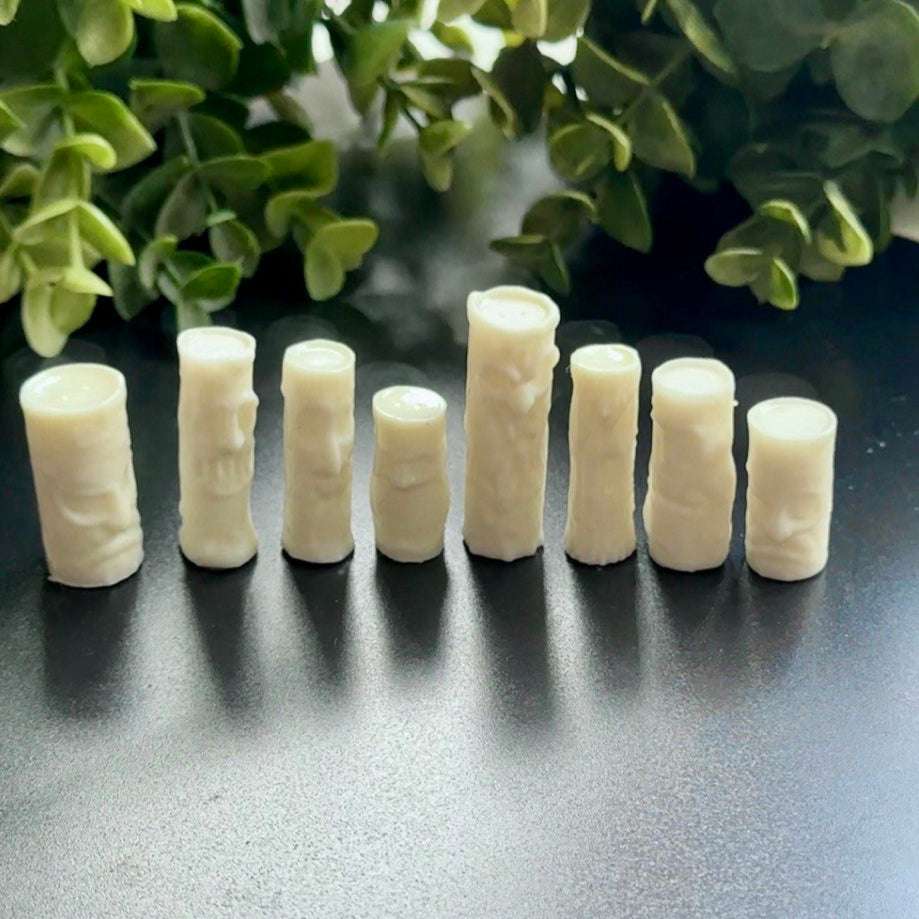 Mini Horror Face Charms – Set of 8 Creepy Totem Figures - Ideas Decor Shop