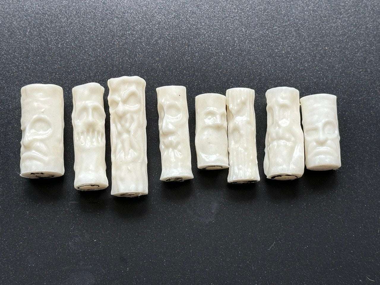 Mini Horror Face Charms – Set of 8 Creepy Totem Figures - Ideas Decor Shop