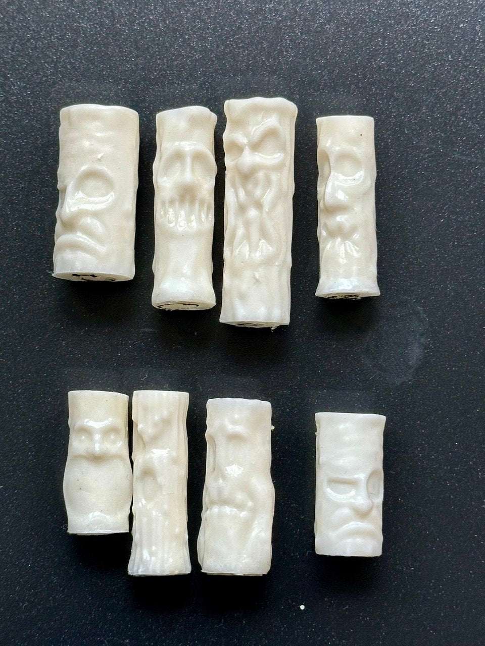Mini Horror Face Charms – Set of 8 Creepy Totem Figures - Ideas Decor Shop