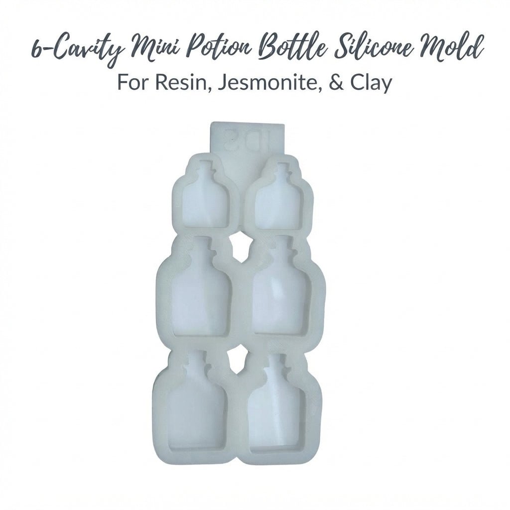 Mini Potion Bottle Resin Mold with 6 Cavities - Ideas Decor Shop