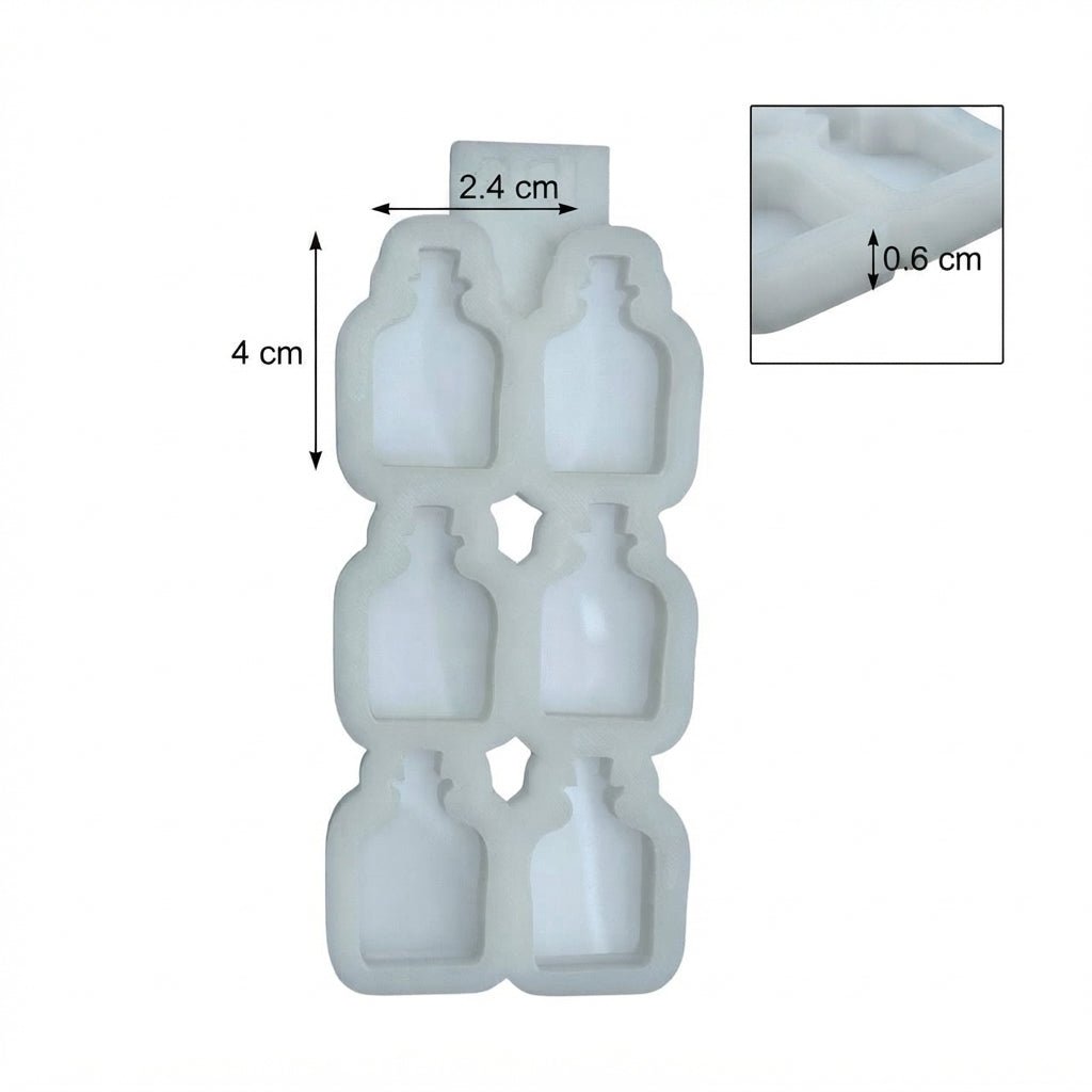 Mini Potion Bottle Resin Mold with 6 Cavities - Ideas Decor Shop
