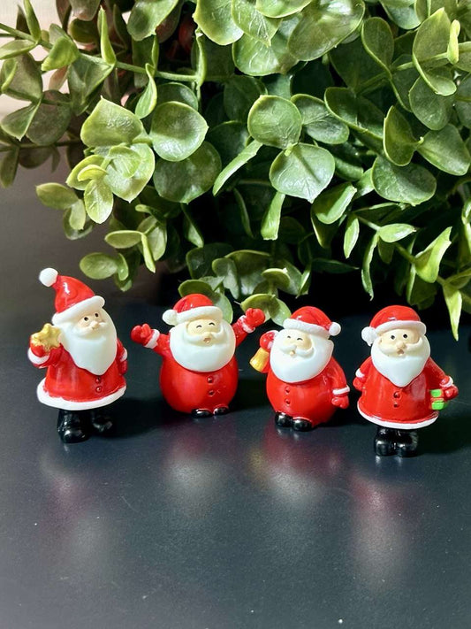 Mini Santa Claus Figurines Set of 4 Silicone mold - Ideas Decor Shop