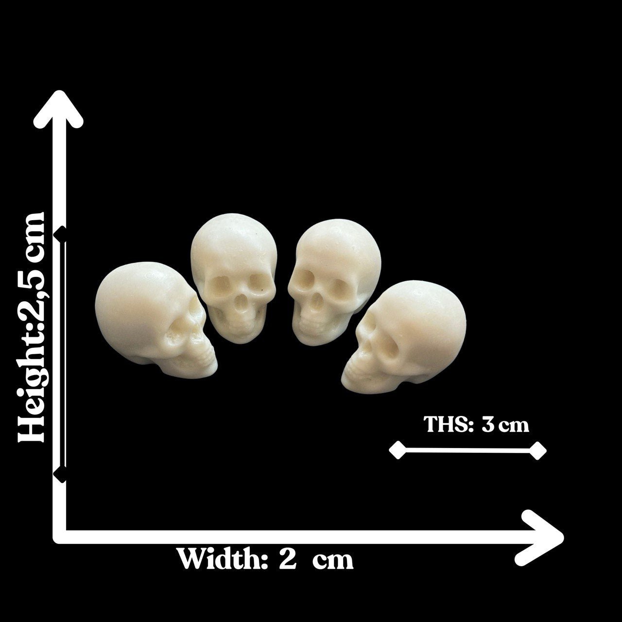 Mini Skull Silicone Mold for Resin – Small Human Head - Ideas Decor Shop