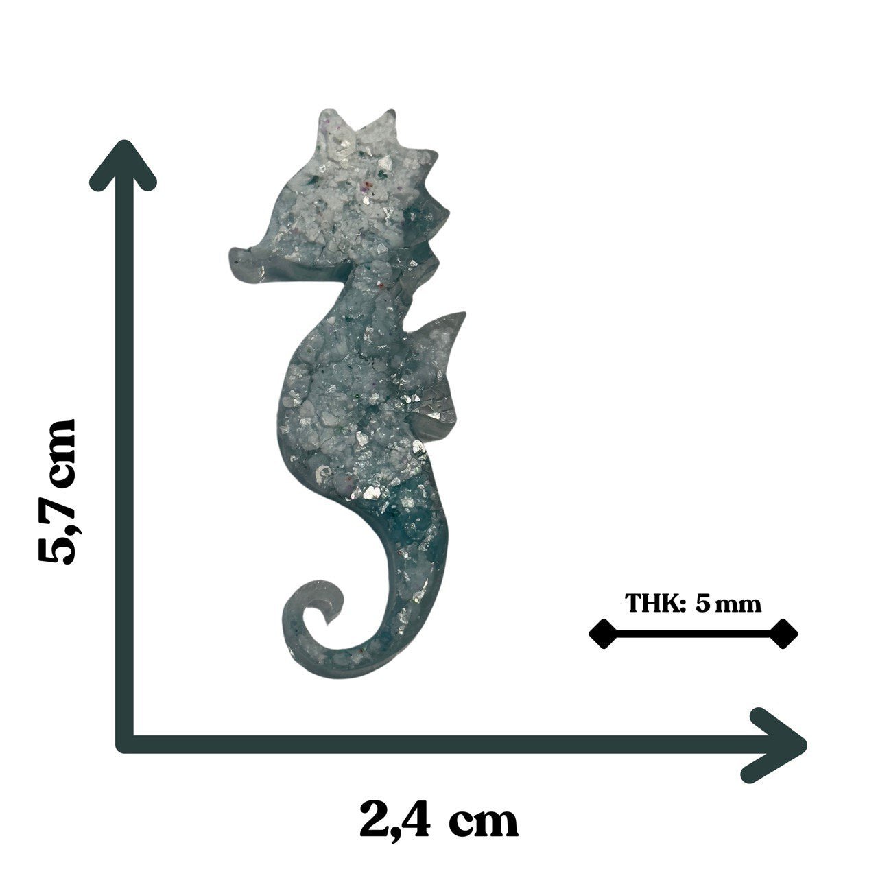 Ocean Creature Druzy Resin Mold for DIY Jewelry Making - Sea Horse Shape - Ideas Decor Shop
