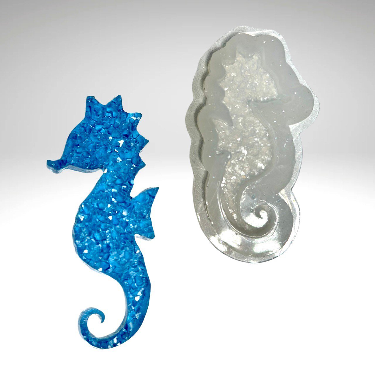 Ocean Creature Druzy Resin Mold for DIY Jewelry Making - Sea Horse Shape - Ideas Decor Shop