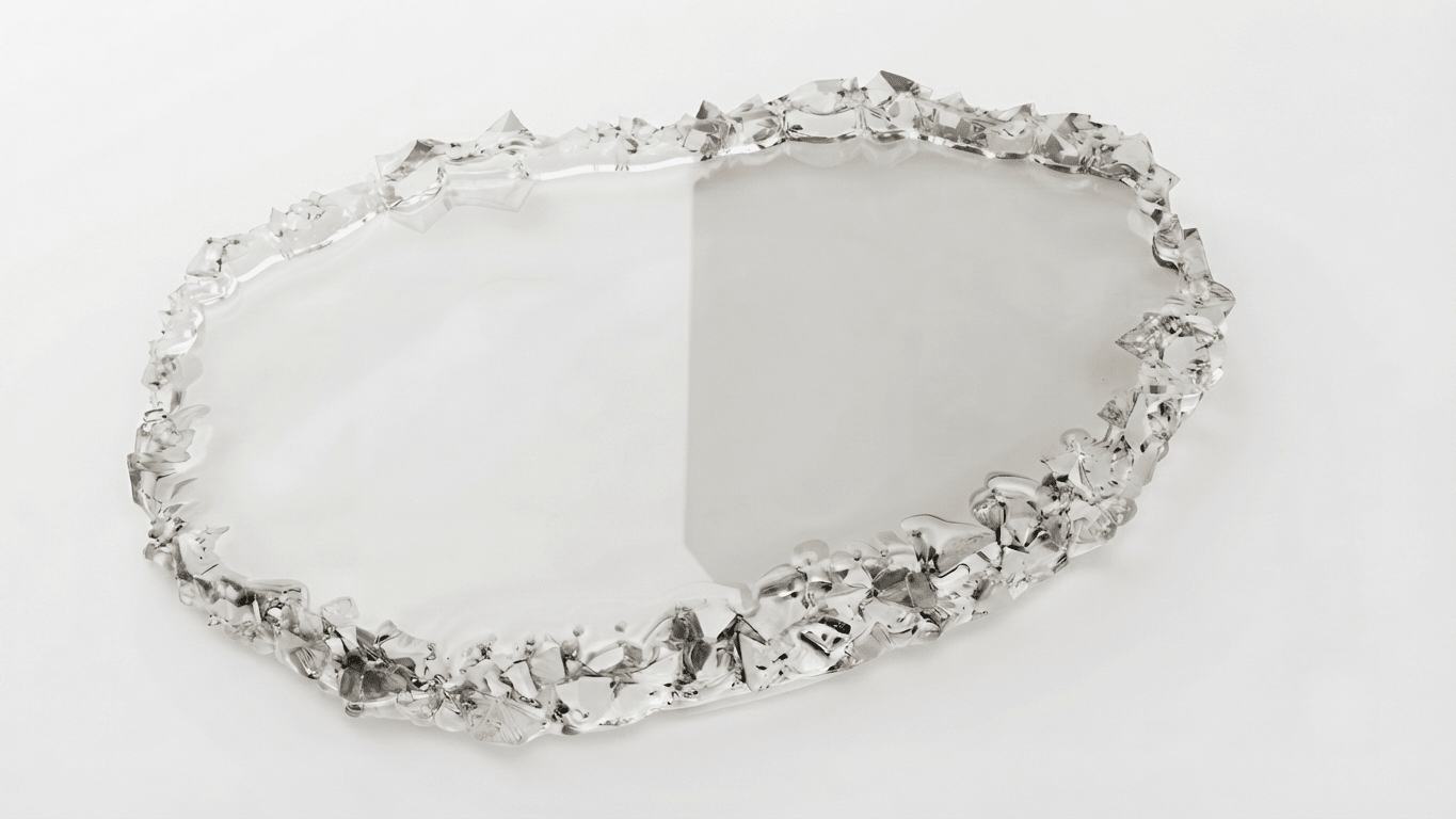Oval Crystal Edge Tray Silicone Mold – 17 x 14 cm - Ideas Decor Shop