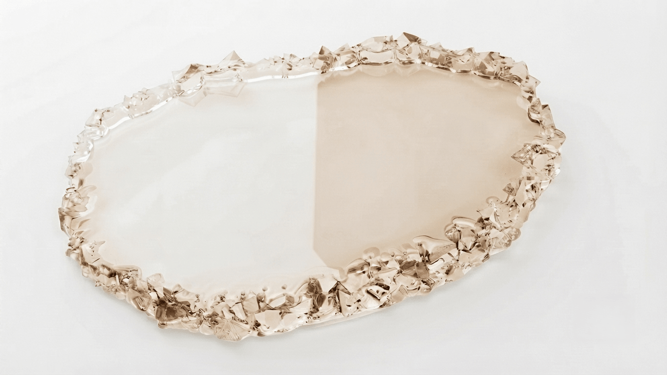 Oval Crystal Edge Tray Silicone Mold – 17 x 14 cm - Ideas Decor Shop