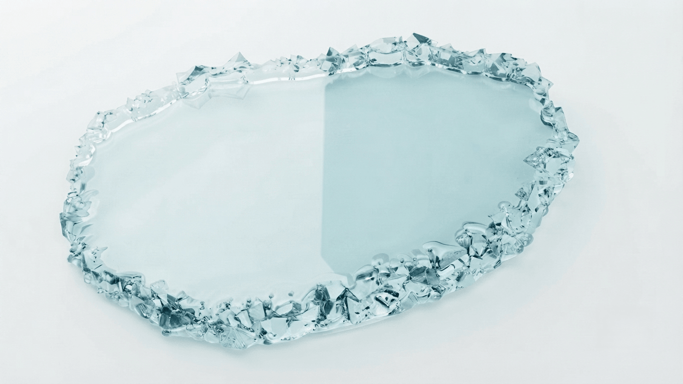 Oval Crystal Edge Tray Silicone Mold – 17 x 14 cm - Ideas Decor Shop
