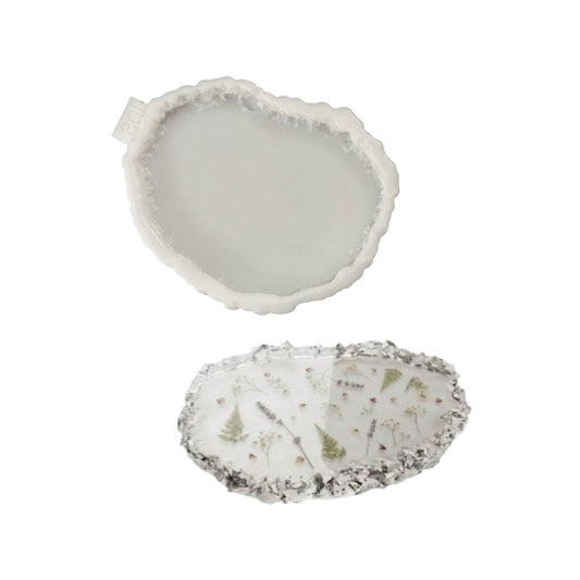 Oval Crystal Edge Tray Silicone Mold – 17 x 14 cm - Ideas Decor Shop