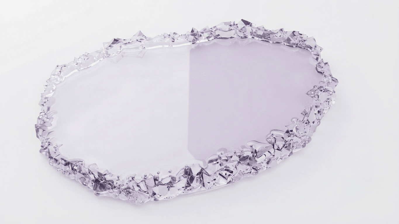 Oval Crystal Edge Tray Silicone Mold – 17 x 14 cm - Ideas Decor Shop