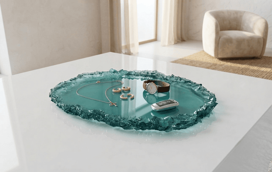 Oval Crystal Edge Tray Silicone Mold - Ideas Decor Shop