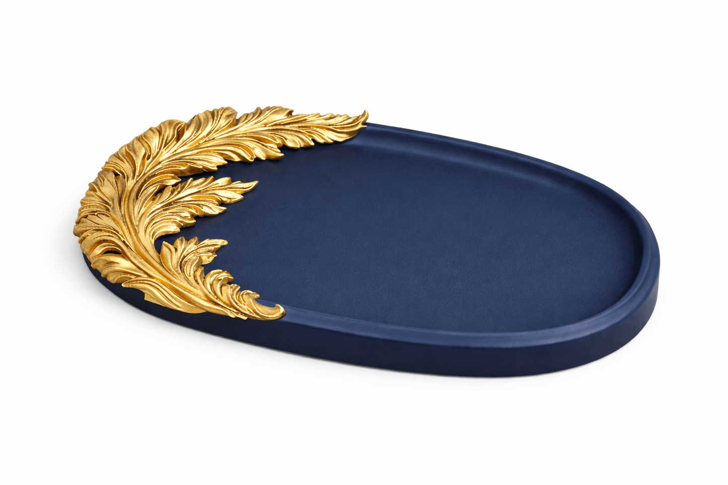 Oval Silicone Mold Tray with Baroque Leaf - Ideas Decor Shop