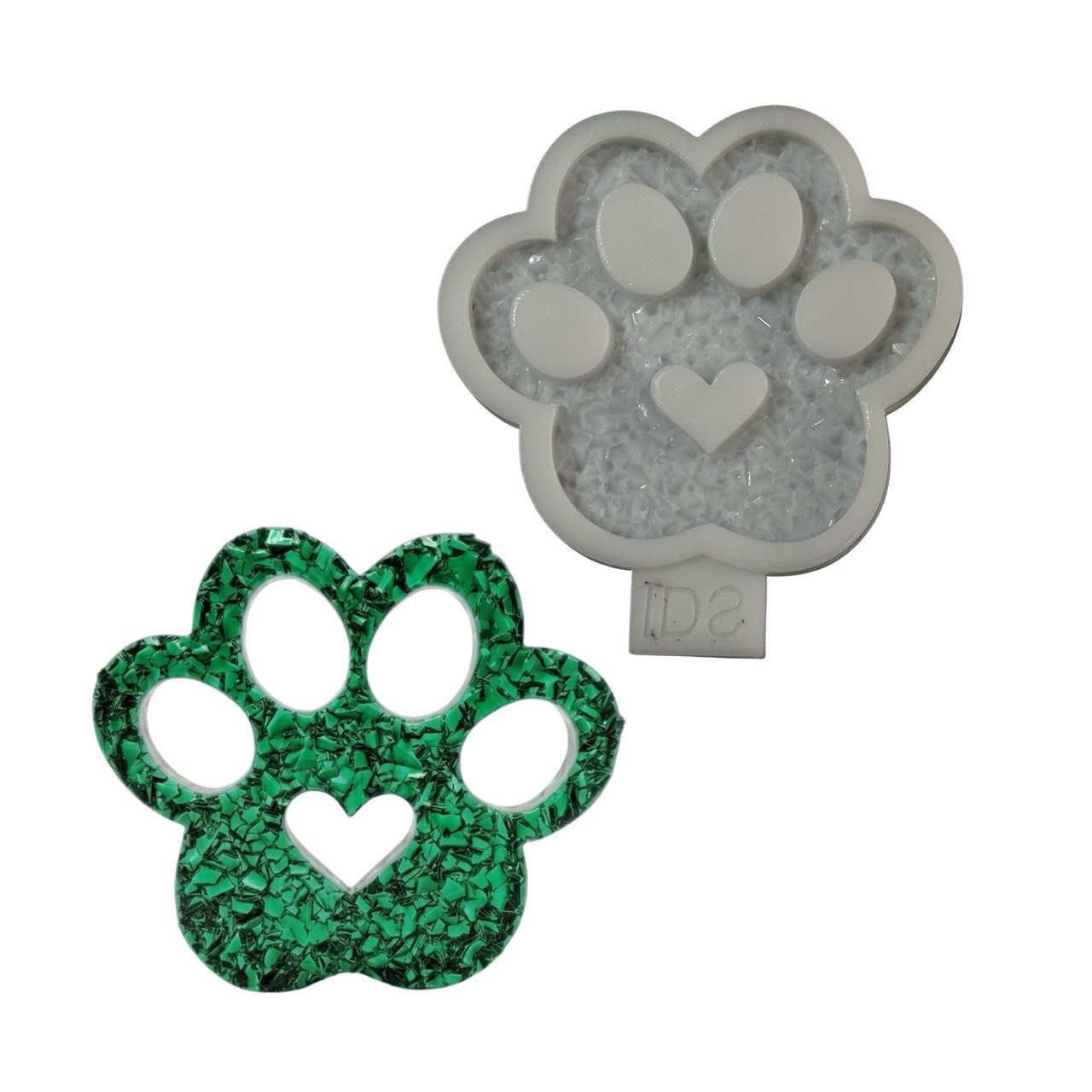 Paw Print Heart Silicone Mold - Ideas Decor Shop