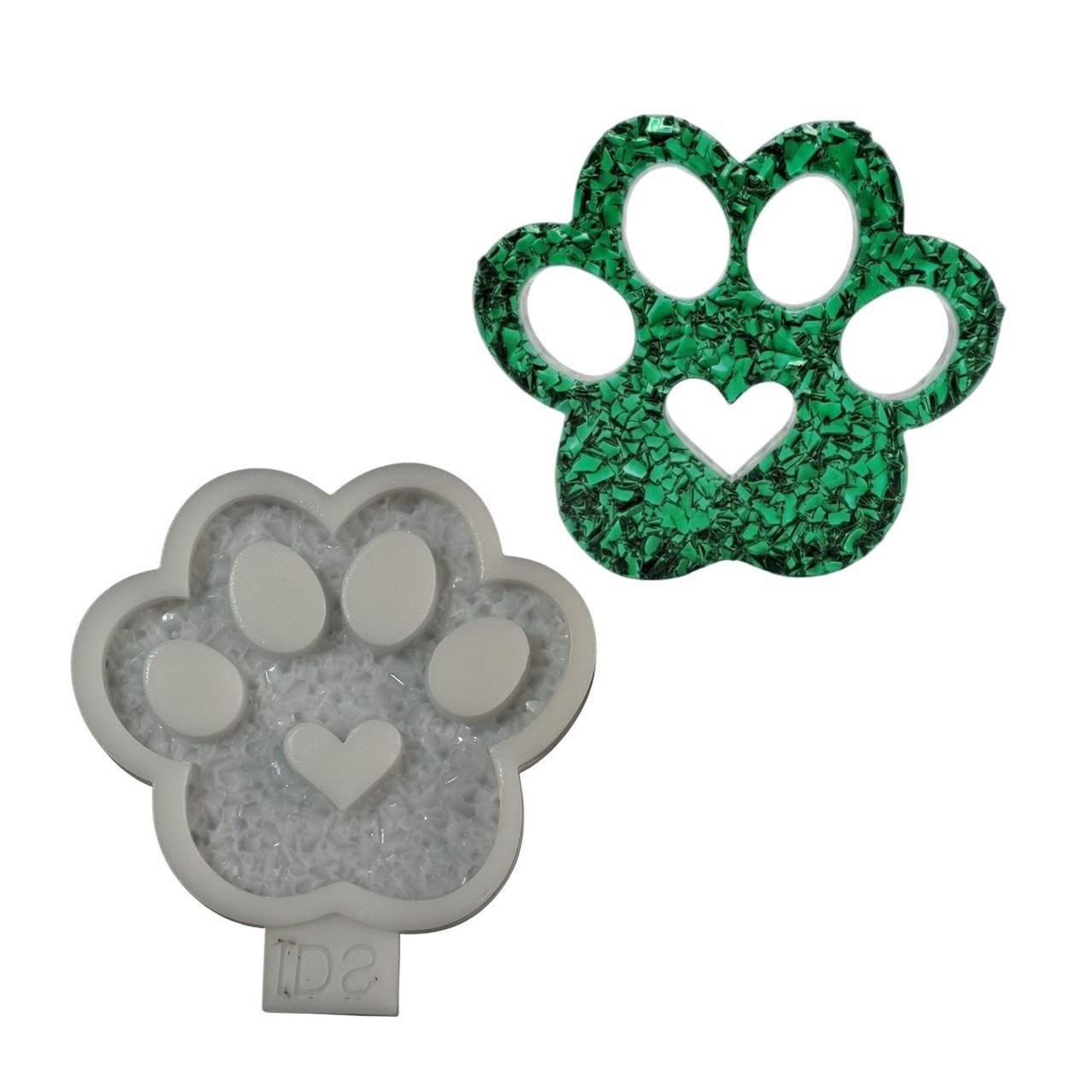 Paw Print Heart Silicone Mold - Ideas Decor Shop