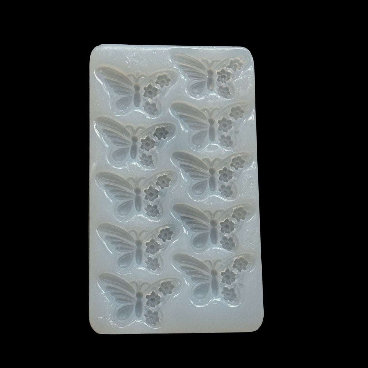Mini Butterfly Silicone Mold – 10-Cavity Floral Winged Mold